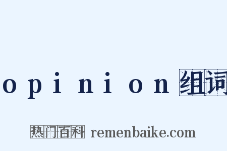 opinion组词是什么意思的图片